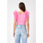 Women's Contrast Organza Top
