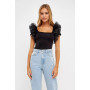 Women's Contrast Organza Top