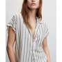 Women's Striped Linen-Blend Shirt