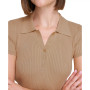 Petite Ribbed Polo Shirt