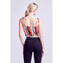 Women's Rainbow Stripe Top with Tie