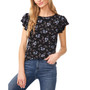 Women's Double Ruffled-Sleeve Floral-Print Top