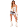 Women's Hooked On U Sheer Knit Top