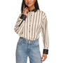 Women's Striped Colorblocked Woven Shirt