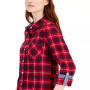 Women's Cotton Plaid-Print Button-Front Shirt