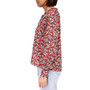Women's Flower Power Long-Sleeve Tie-Neck Top