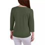 Petite 3/4 Sleeve Crepe Knit Top