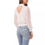 Women's Long Sleeve Cropped Mock Neck Blouse