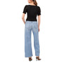 Women's Puff Sleeve Cinched Front Sweetheart Top