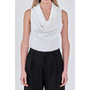 Women's Flowy Neckline Sleeveless Top
