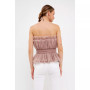 Women's Strapless Tulle Banded Top