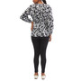Crosshatch Balloon-Sleeve Peasant Maternity Top