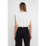 Women's Shirred Shoulder Cropped Top