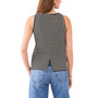 Women's Striped Split Back Sleeveless Tank Top