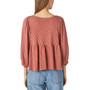 Women's Cotton Pointelle Knit V-Neck Top