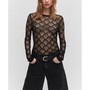 Women's Geometric Openwork T-shirt