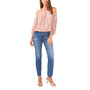 Women's Long Sleeve Cold Shoulder High Neck Blouse