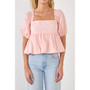 Women's Blouson Baby Doll Top