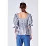 Women's Print Block Smocked Top