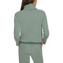 Women's Sueded Pique Cowl Neck Top with Drawstring Waistband