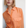 Women's Satin Pocket Shirt