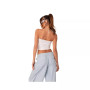 Women's Crop Tube Top With Cut Out Detail