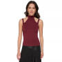 Women's Mock-Neck Cutout Knit Top