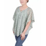 Petite Lace Poncho Top with Matching Tank