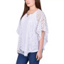 Petite Lace Poncho Top with Matching Tank