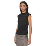 Women's Faux-Leather-Trim Ruched Top