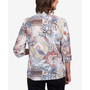 Petite Classics Eclectic Mixed Print Floral Button Down Top