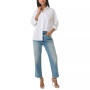 Women's Embellished Button-Down Poplin Blouse