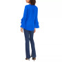 Women's V-neck Flutter Sleeve Blouse