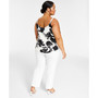 Plus Size Scoop-Neck Floral Camisole, Created for Macy's