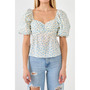 Women's Floral Tied Back Top