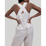 Women's Crossback button up tank top
