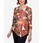 Women's Classics Autumn Leaves Asymmetric Hem Top