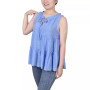 Petite Sleeveless Tiered Blouse