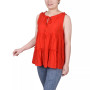Petite Sleeveless Tiered Blouse