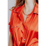 Rosie Tie Front Women Satin Shirt