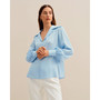 The Cervina V Neck Silk Blouse for Women