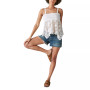 Women's Lace Handkerchief-Hem Tank Top