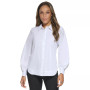 Women's Balloon-Sleeve Button-Down Blouse