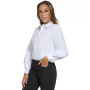 Women's Balloon-Sleeve Button-Down Blouse