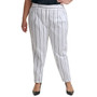 Trendy Plus Size Striped Slim-Leg Pants