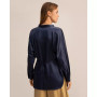Loungeful Split Neck Silk Shirt for Women