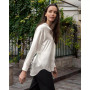 Loungeful Split Neck Silk Shirt for Women