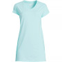 Women's Petite Short Sleeve Jersey Extra Long Vneck Tunic