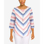 Women's Peace of Mind Chevron 3/4 Sleeve Top