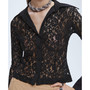 Women's Flared Sleeves Lace Blouse